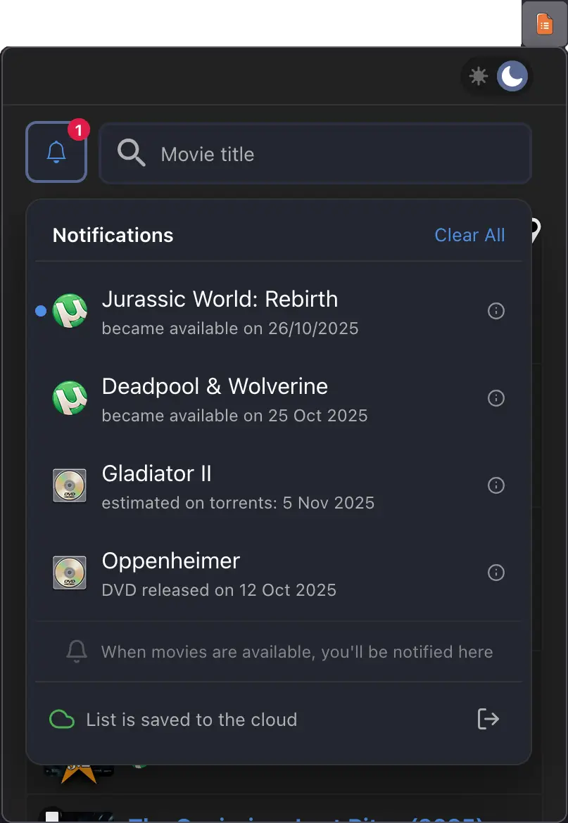 Movie Tracker List Screenshot 2